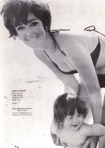 Then: Judith Modeling photo with daughter Melissa - Malibu, California